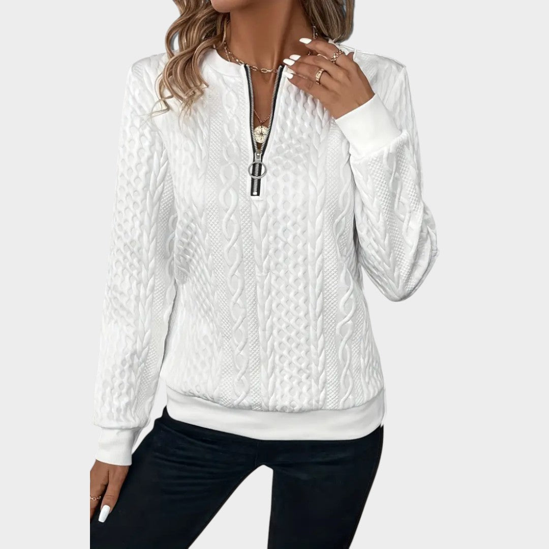 Zoey™ | Jersey de Punto con Cremallera Suave