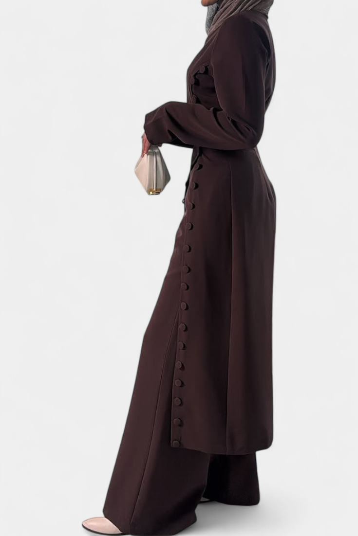 Melissa Conjunto Casual Suave de Blusa con Botones y Pantalones Largos