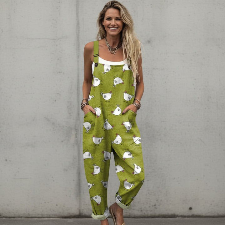 Celia™ | Mono de peto cómodo con estampado