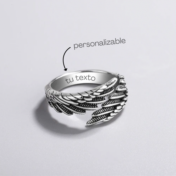 Anillo Alas de Ángel - Personalizable con Nombre