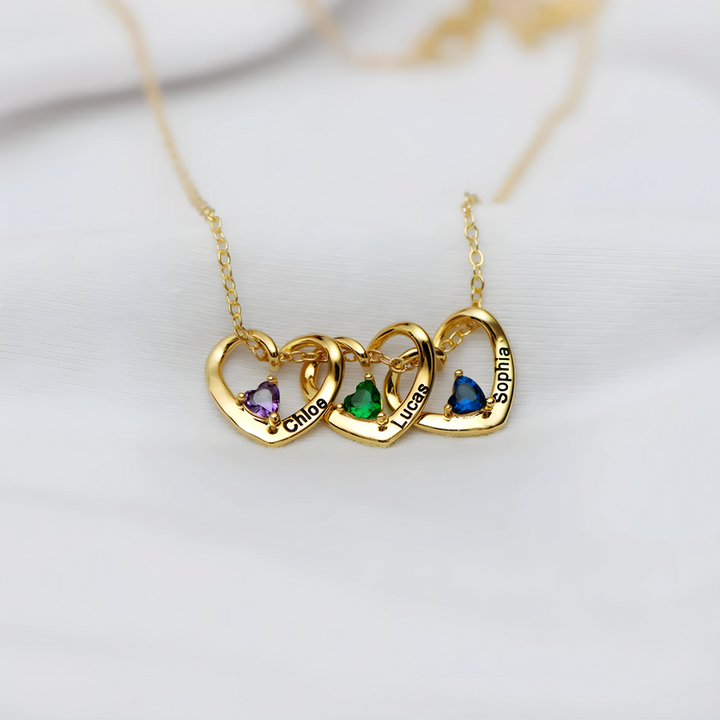 Collar Corazones Entrelazados - A mi Madre