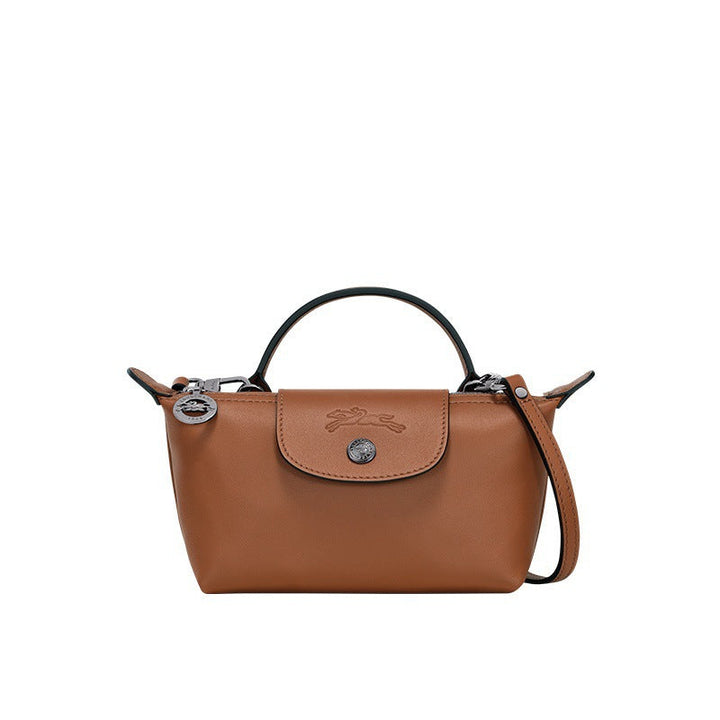 Bolso de Cuero Longchamp Mini - Marrón