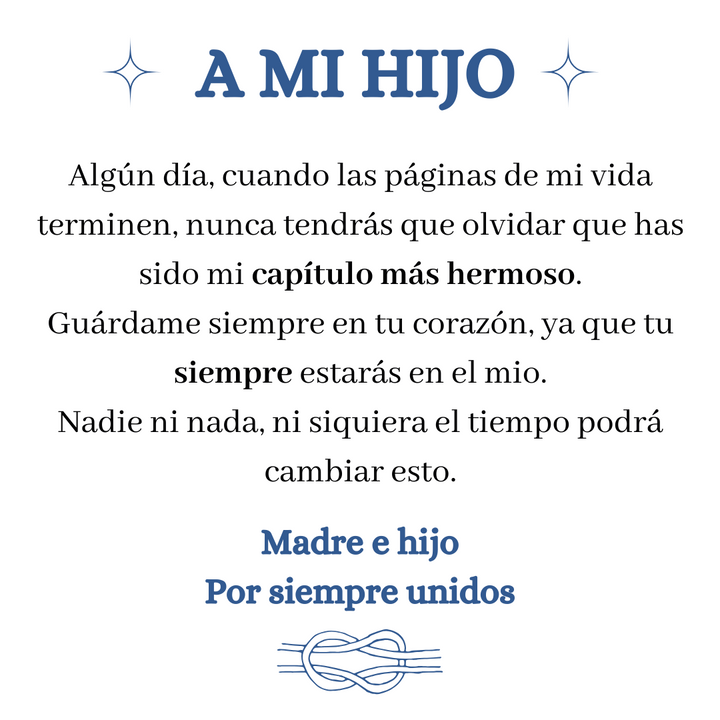 Pulsera Nudo Eterno - A mi Hijo
