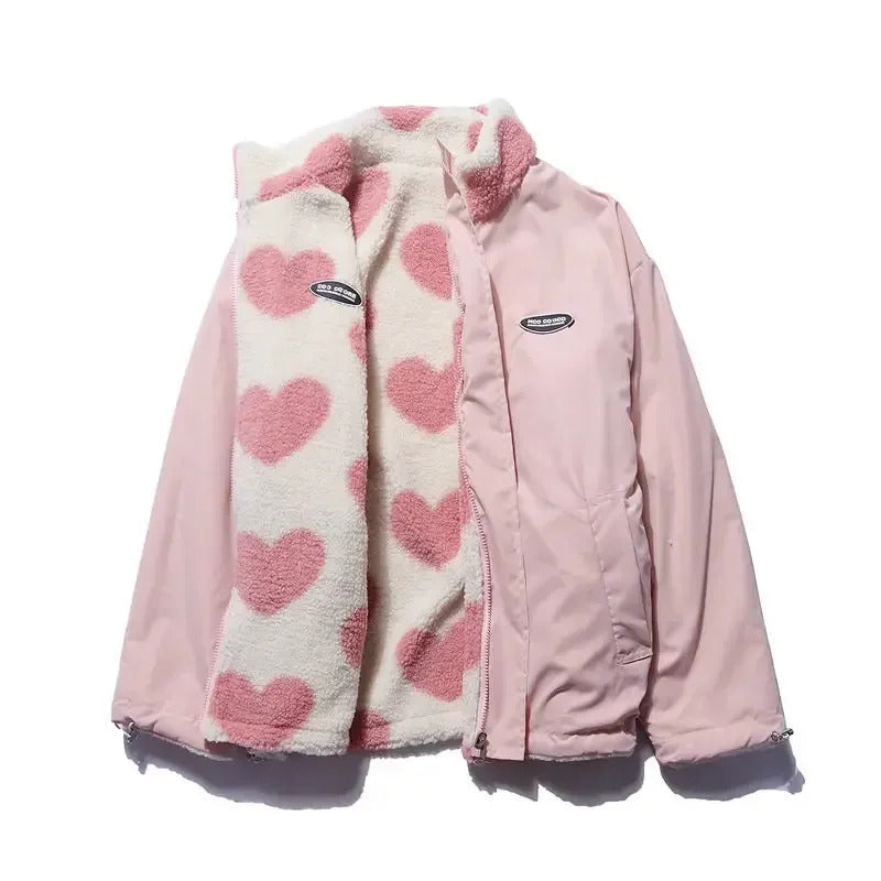 Rosa™ | Chaqueta Reversible con Corazones