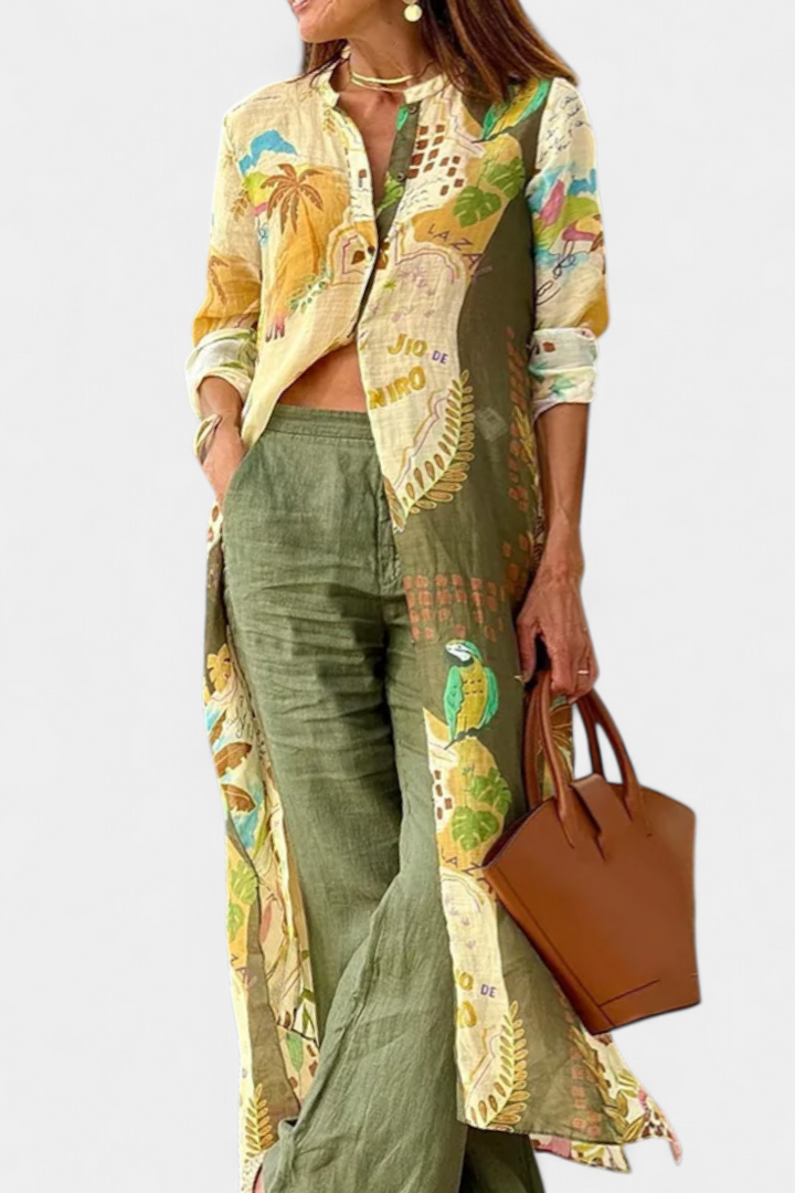 Melvina Conjunto Coordinado de Lino con Estilo Atemporal