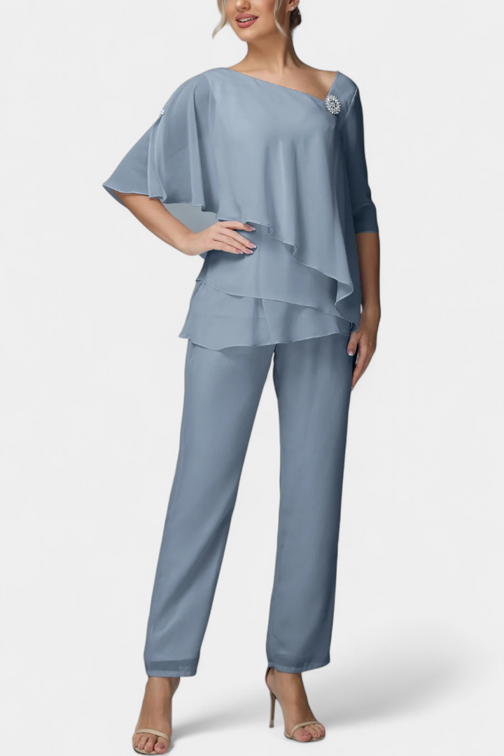 Ramona Conjunto de Dos Piezas con Silueta Femenina sin Esfuerzo