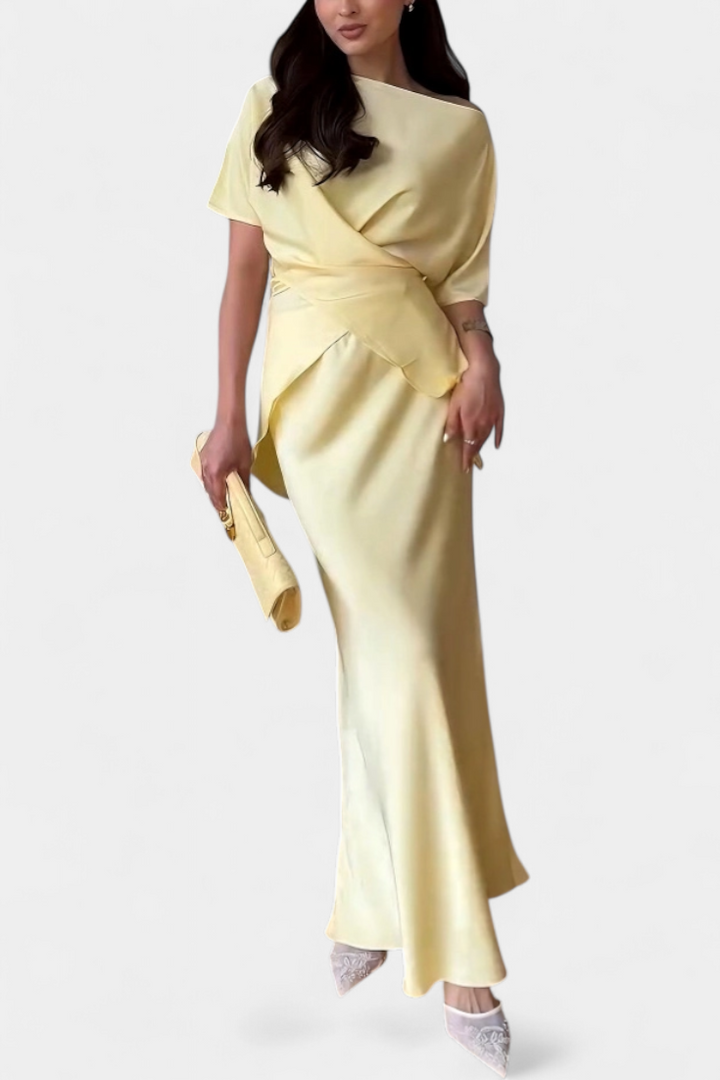 Veleda Conjunto de Top con Tiras Cruzadas y Falda Fluida