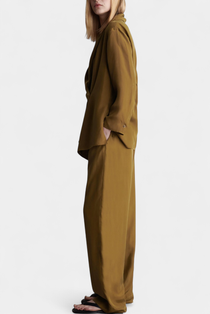 Sue Conjunto de Blazer con Solapa y Pantalones a Juego