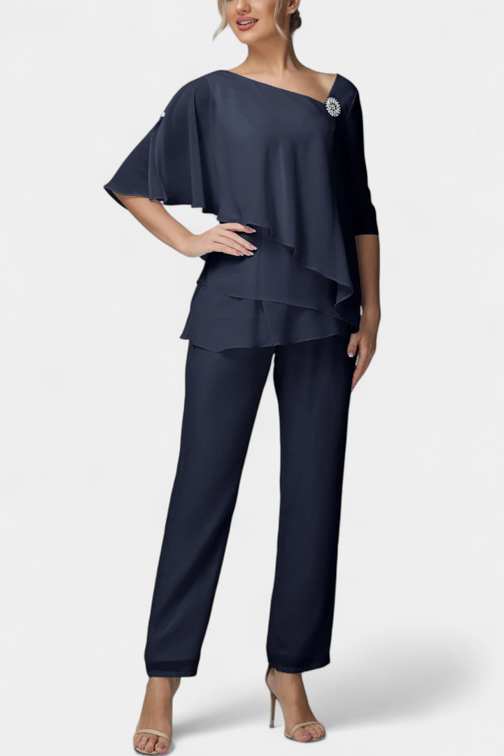 Ramona Conjunto de Dos Piezas con Silueta Femenina sin Esfuerzo