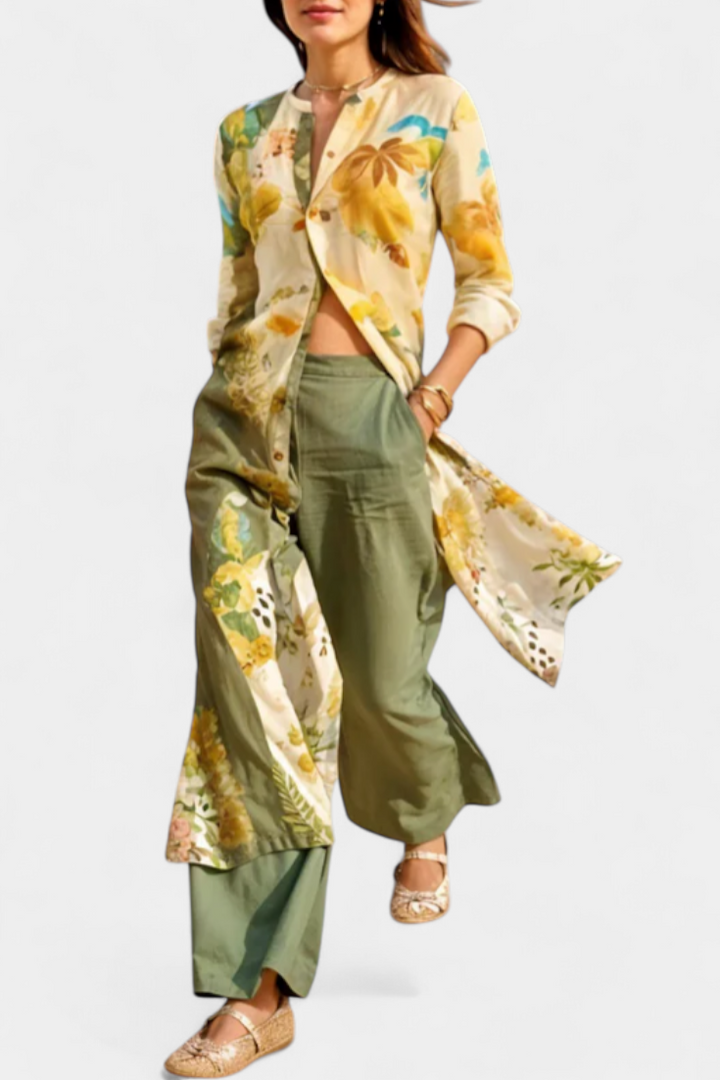 Melvina Conjunto Coordinado de Lino con Estilo Atemporal